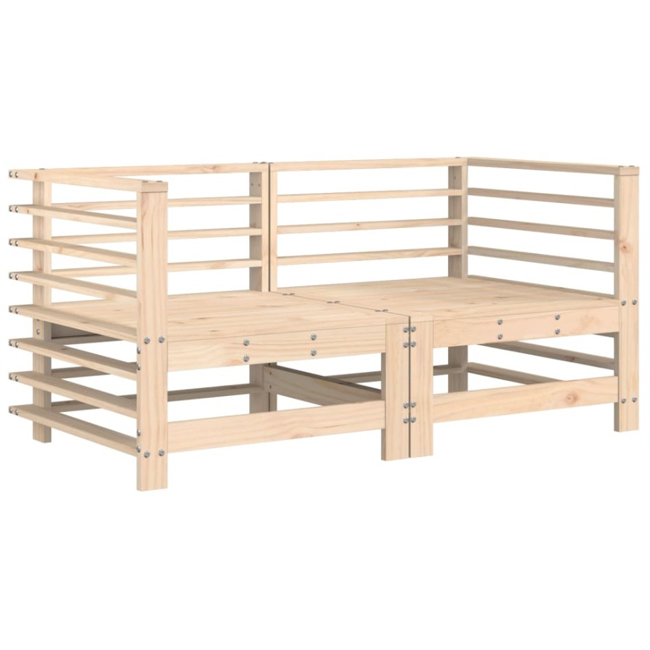 Sofás esquineros con cojines 2 uds madera maciza de