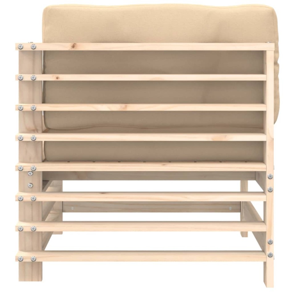 Sofás esquineros con cojines 2 uds madera maciza de