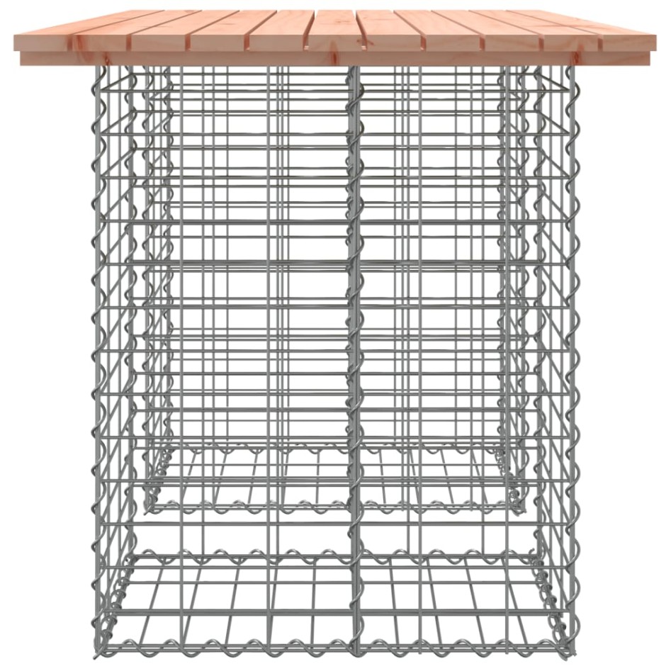 Banco de jardín diseño gaviones madera maciza pino 100x70x72