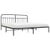 Estructura de cama con cabecero metal negro 193x203