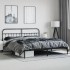 Estructura de cama con cabecero metal negro 193x203