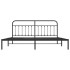 Estructura de cama con cabecero metal negro 193x203