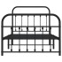 Estructura de cama con cabecero y estribo metal negro