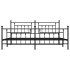 Estructura de cama cabecero y estribo metal negro