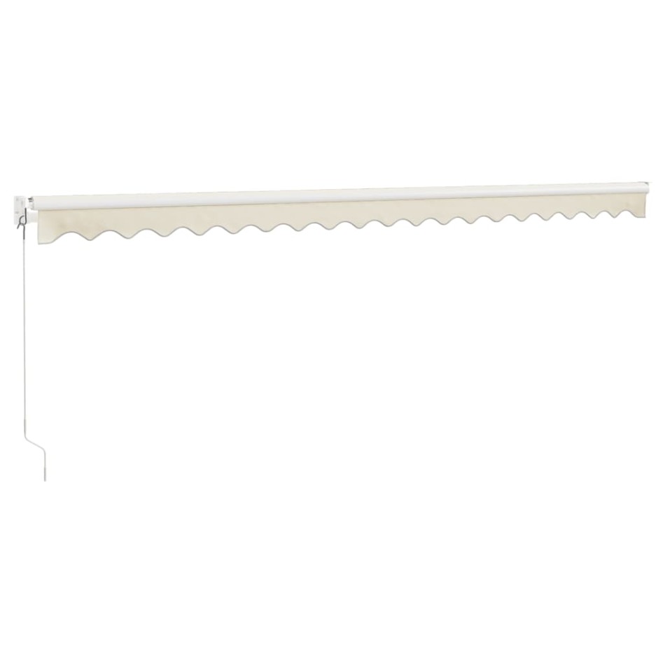 Toldo retráctil aluminio y tela color crema 5x3