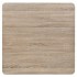Mesa bar bistró MDF y acero cuadrada color roble 80x80x75