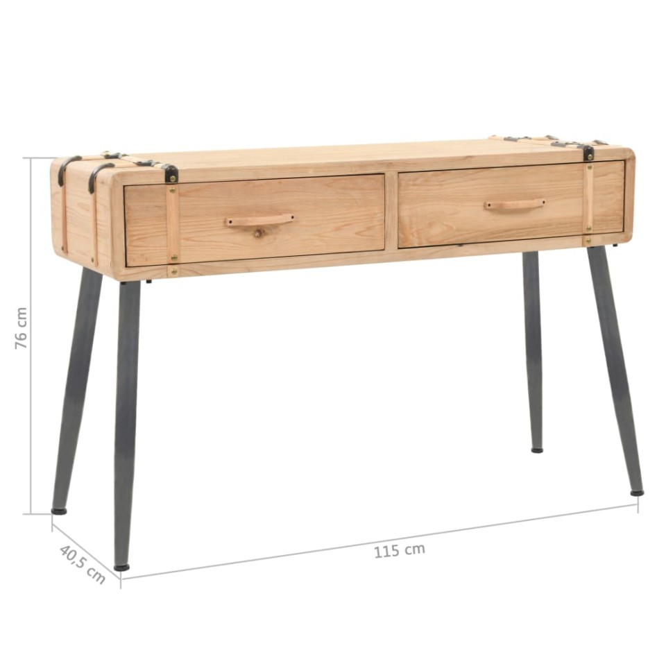 Mesa consola de madera de abeto maciza 115x40,5x76