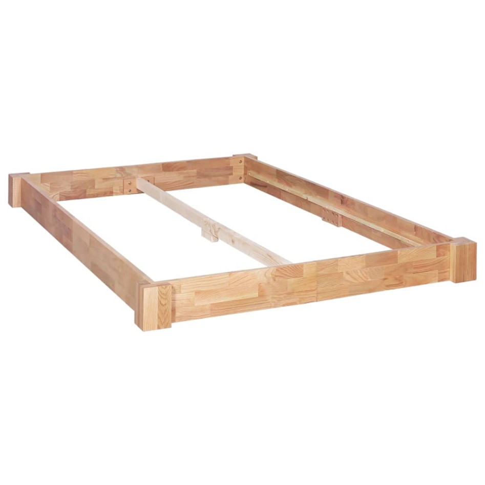 Estructura de cama de madera maciza de roble 140x200