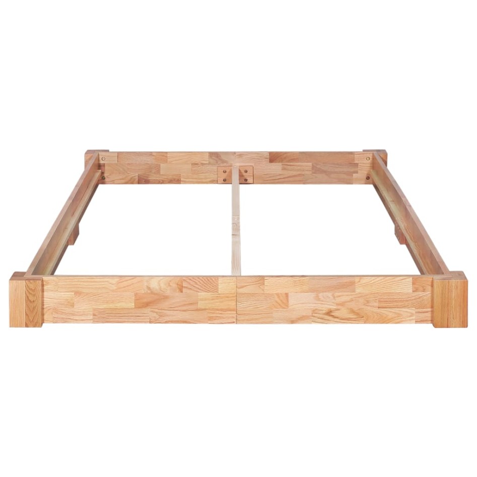 Estructura de cama de madera maciza de roble 140x200