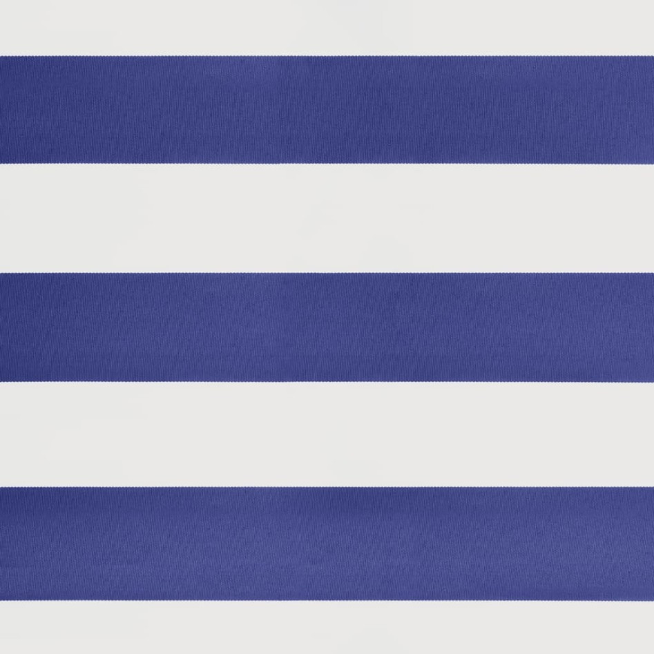 Toldo retráctil automático azul y blanco 3,5x2,5