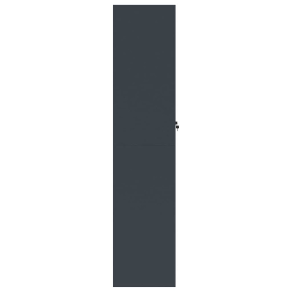 Armario archivador de acero gris antracita y rojo 90x40x180