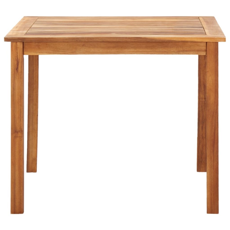 Set de comedor 5 pzas ratán sintético madera maciza acacia