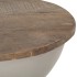 Mesa de centro con forma de cuenco madera maciza mango Ø60