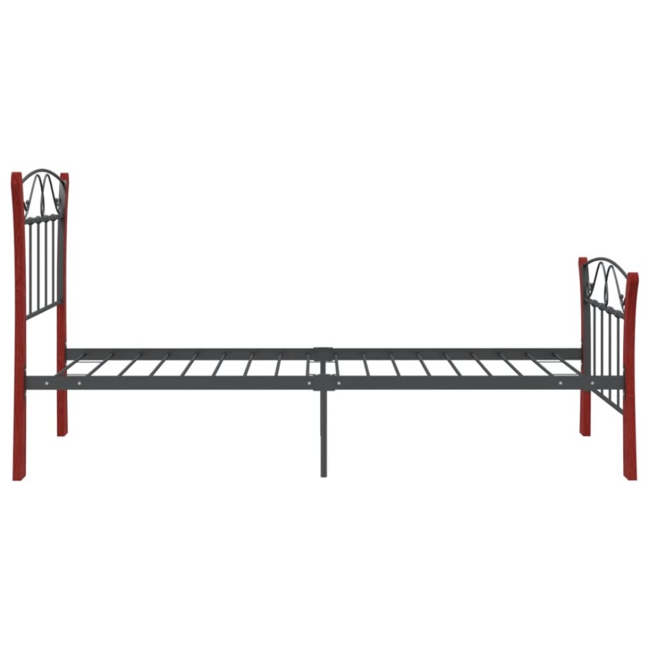 Estructura de cama de metal negra 90x200