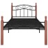 Estructura de cama metal y madera maciza de roble 90x200