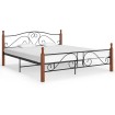 Estructura de cama de metal negro 200x200 cm