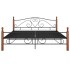 Estructura de cama de metal negro 200x200