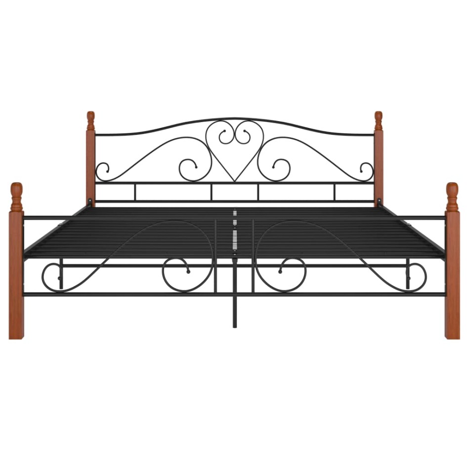 Estructura de cama de metal negro 200x200