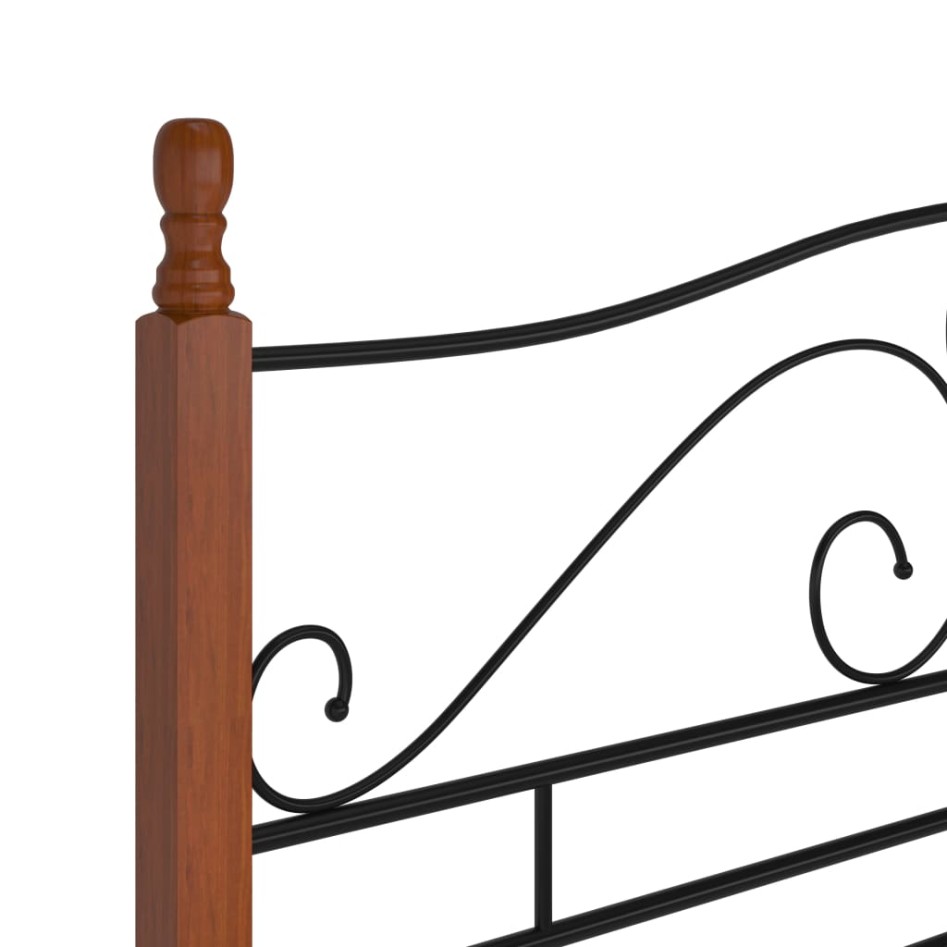 Estructura de cama de metal negro 200x200