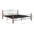Estructura de cama de metal negro 200x200