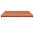 Toldo retráctil automático naranja y marrón 3x2,5