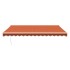 Toldo retráctil automático naranja y marrón 4x3