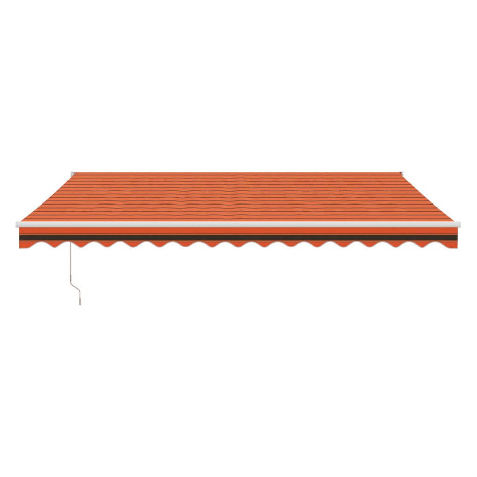Toldo retráctil automático naranja y marrón 4x3