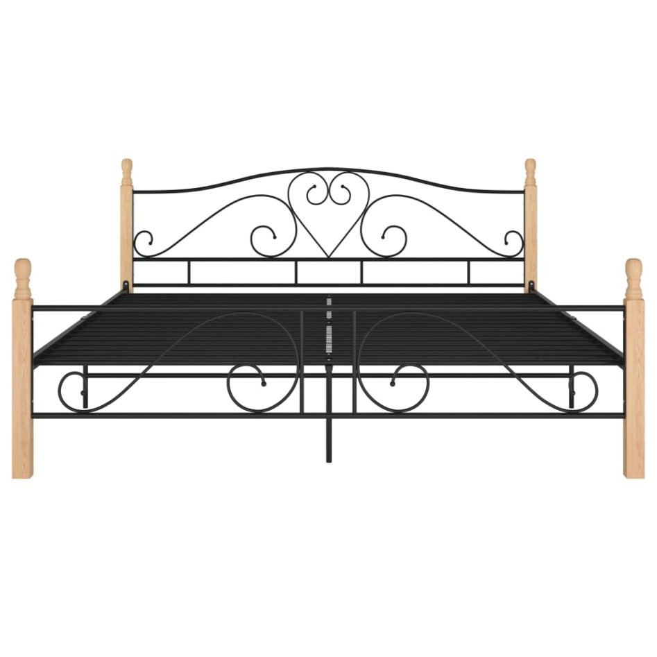 Estructura de cama de metal negra 180x200