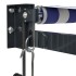 Toldo retráctil automático azul y blanco 4x3