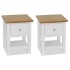 Mesitas de noche 2 unidades madera maciza de roble 36x30x47