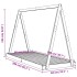 Estructura de cama para niños madera de pino negro 80x200