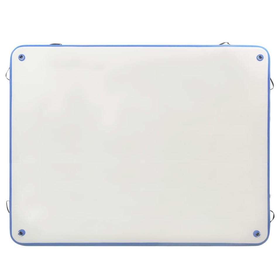 Plataforma flotante inflable azul y blanco 300x300x15