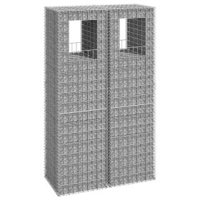 Cestas postes de gaviones 2 unidades hierro 50x50x180