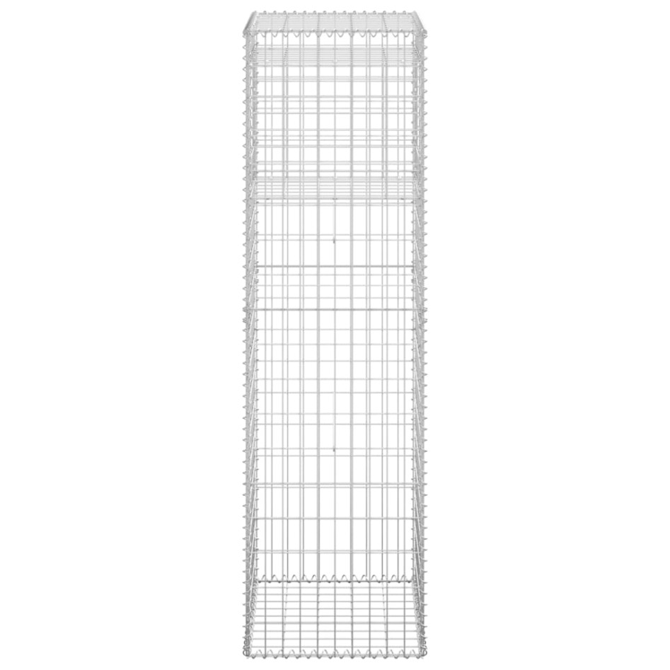 Cestas postes de gaviones 2 unidades hierro 50x50x180