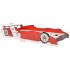 Cama con forma de coche de carreras para niños roja 90x200