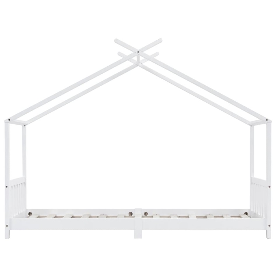 Estructura de cama infantil madera maciza pino blanco 90x200