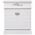 Mueble zapatero de madera de Paulownia blanco 50x28x58
