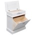 Mueble zapatero de madera de Paulownia blanco 50x28x58