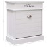 Mueble zapatero de madera de Paulownia blanco 50x28x58