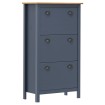 Mueble zapatero Hill madera pino gris 72x35x124 cm