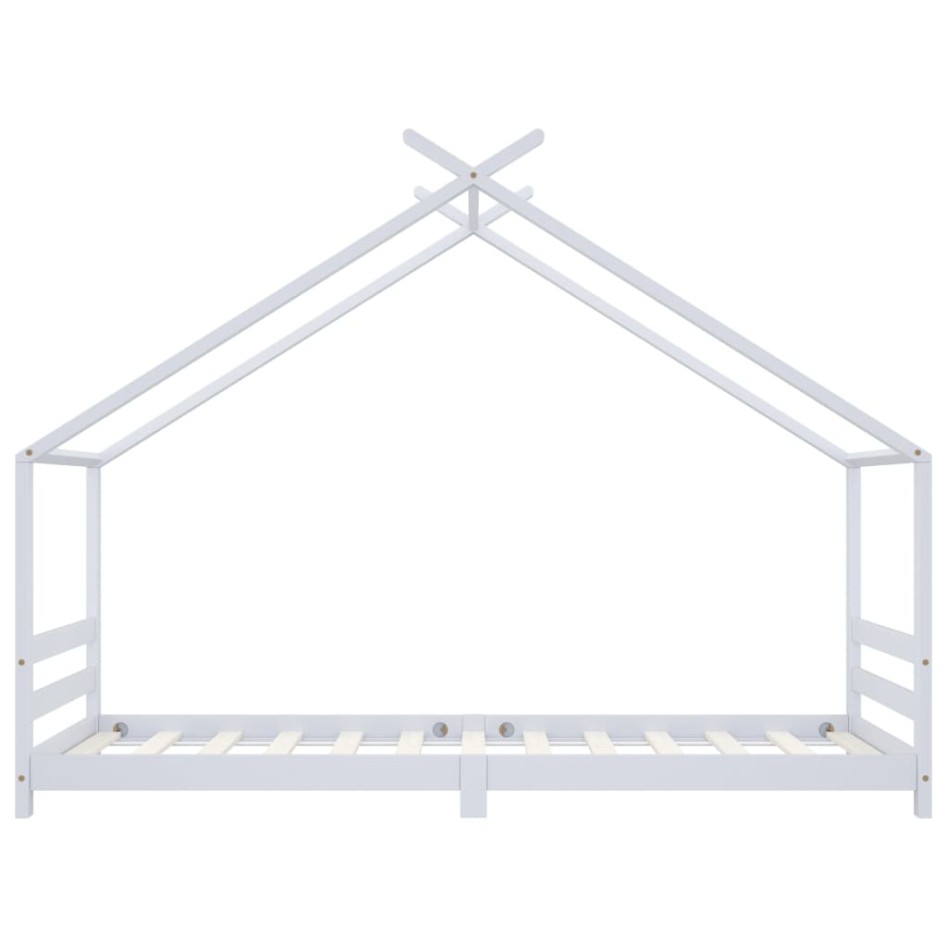 Estructura de cama infantil madera maciza pino blanco 90x200
