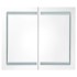 Armario de baño con espejo y LED color roble 80x12x68