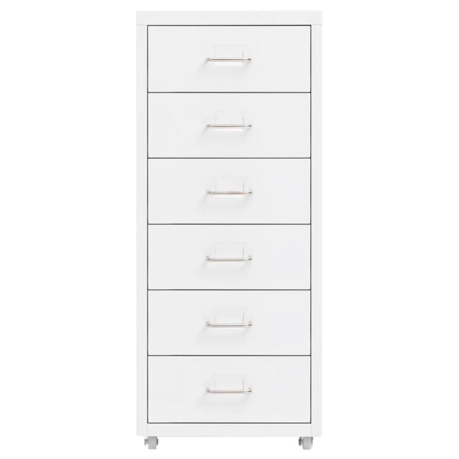 Armario archivador móvil metal blanco 28x41x69