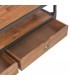 Mueble para TV con 2 cajones de madera de pino maciza