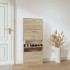 Mueble zapatero madera contrachapada color roble 59x17x150