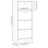 Mueble zapatero madera contrachapada negro 63x24x147