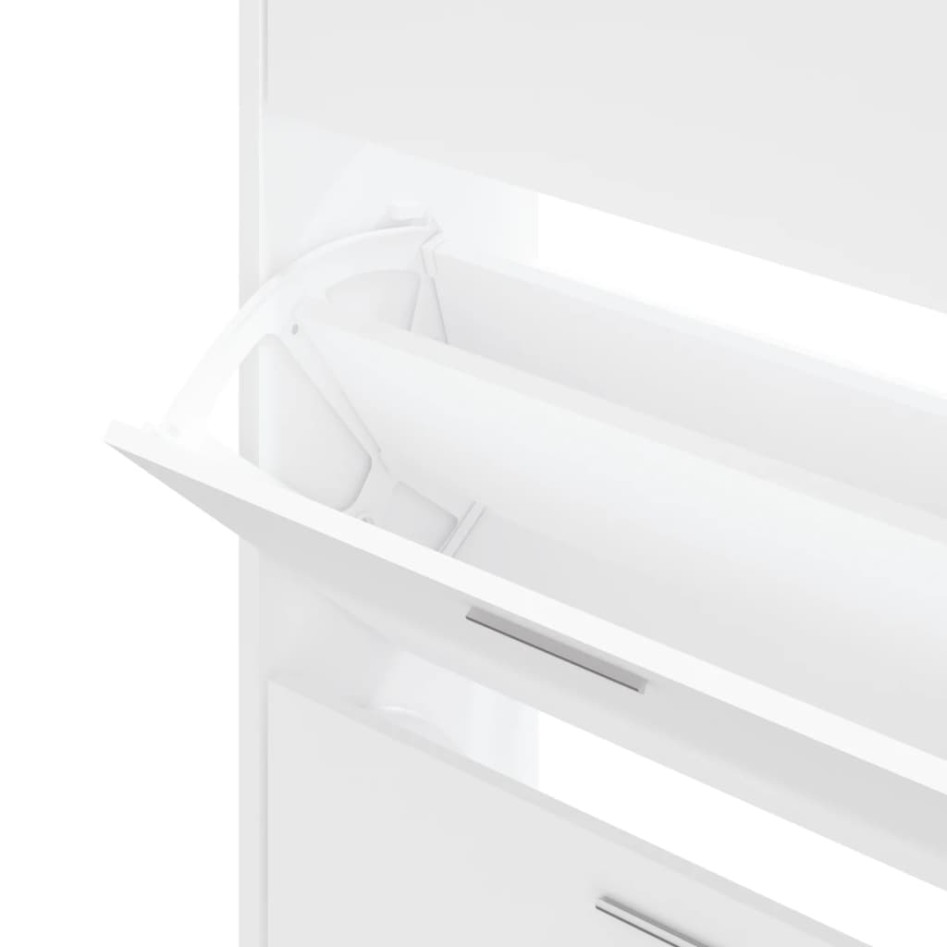 Mueble zapatero madera contrachapada blanco 63x24x103