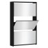 Mueble zapatero con espejo 3 niveles negro 63x17x102,5