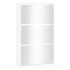 Mueble zapatero y espejo 3 niveles blanco brillo 63x17x102,5