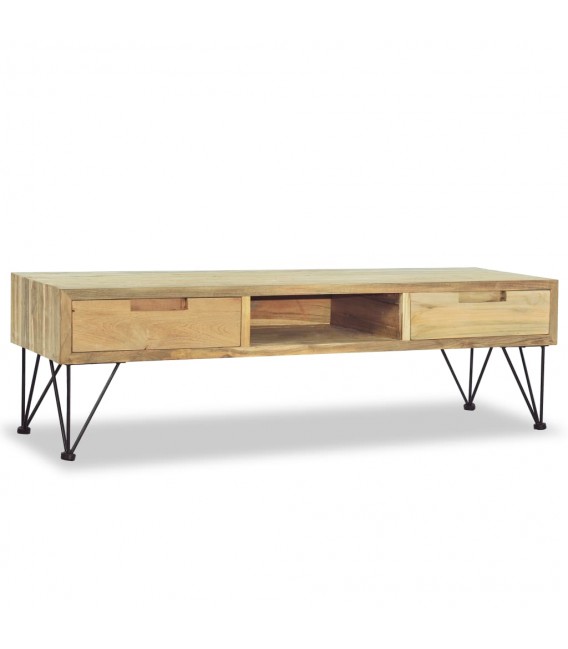 Mueble para TV con 2 cajones de madera maciza de teca Close